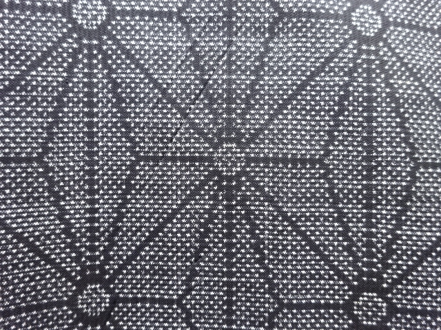 JAPANESE KIMONO / ANTIQUE KIMONO / SILK / DORO OSHIMA TSUMUGI / WOVEN ASANOHA / 5MARUKI